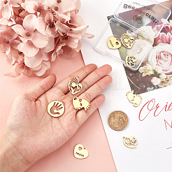 10 шт. 5 подвески ко Дню матери из нержавеющей стали 304 STAS-BBC0001-26