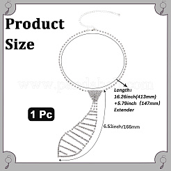 Ожерелья из цепочек со стразами&nbsp;NJEW-WH20003-004