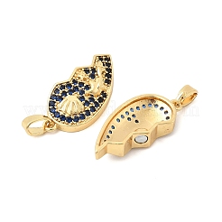 Подвески из латуни с микропаве из кубического циркония ко Дню святого Валентина&nbsp;LS-KK-H251-01D-G