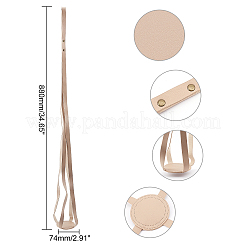 Подвесная корзина из искусственной кожи HJEW-WH0011-60