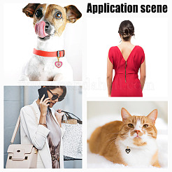 12 шт. 6 стиля подвеска в форме сердца из сплава эмали&nbsp;HJEW-DR00135