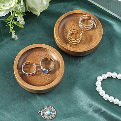 Плоский круглый деревянный поднос для демонстрации драгоценностей&nbsp;ODIS-WH20003-05A