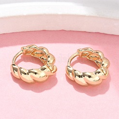 Серьги-кольца из латуни EJEW-Z102-09G