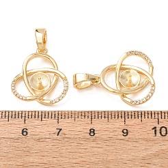 Messing-Mikropavé-Fassung mit klaren Zirkonia-Fassungen und Perlen-KlaueKlauen&nbsp;CU-K002-10G