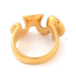 Ионное покрытие (ip) 304 нержавеющая сталь волнистые кольца для женщин&nbsp;RJEW-S414-58B-G