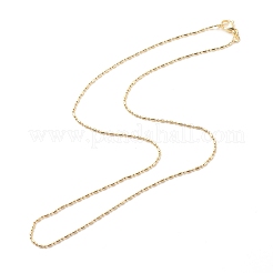 Ожерелье из латунных шариков и звеньев колонны для женщин NJEW-P265-01B-G