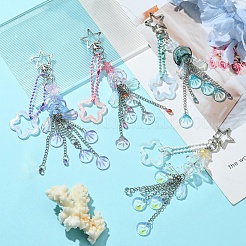 Брелки со стеклянными подвесками в виде медуз KEYC-FZ00012