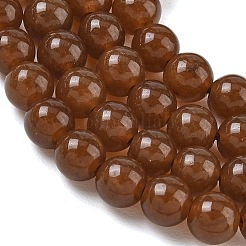 Gefärbt natürlichen weißen Jade Perlen Stränge&nbsp;GG-CBA9281-B02-6mm
