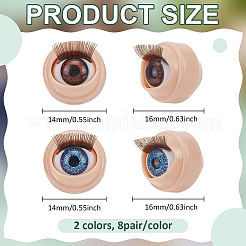 16 пара 2 стиля абс кукла ремесло мультфильм подвижный глаз&nbsp;DIY-PH0032-37