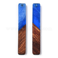 Grands pendentifs en résine transparente et bois de noyer&nbsp;RESI-ZX017-35