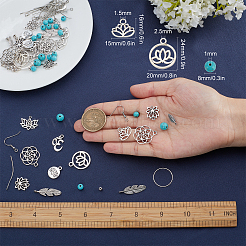 Наборы для самостоятельного изготовления сережек-подвесок в виде лотоса для йоги DIY-SC0019-71