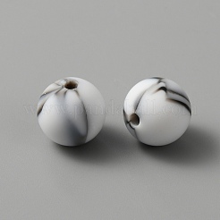 Круглые пищевые экологически чистые силиконовые бусины&nbsp;SIL-WH0012-037D