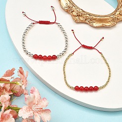 2 pulsera de cuentas de jade de Malasia&nbsp;BJEW-JB11211