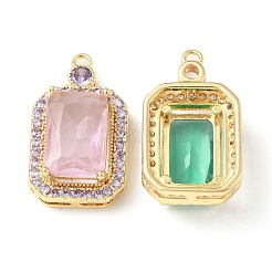 Латунь с подвесками из стекла k9 и стразами&nbsp;KK-C024-47KCG