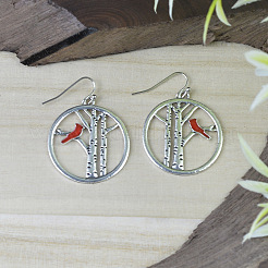 Серьги-подвески из цинкового сплава с эмалью&nbsp;FS-WG03B65-01