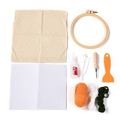 Kits d'aiguille de poinçon de tapis de tasse de coton de bricolage&nbsp;DIY-K032-40C