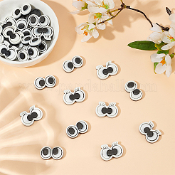 80 шт. 2 вида пластиковых глаз-кабошонов KY-AN0001-02