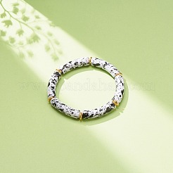Braccialetto elastico con perline in tubo curvo acrilico&nbsp;BJEW-JB08443-02