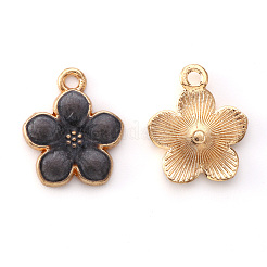 Pendentifs en émail d'alliage plaqué or léger&nbsp;ENAM-R136-17D