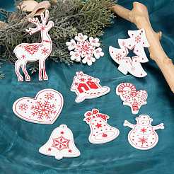 90 pièces 9 style pendentifs en bois de platane et de peuplier&nbsp;WOOD-LS0001-13