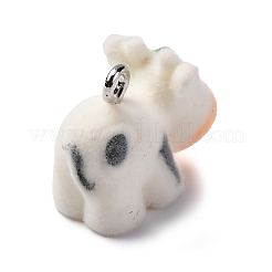 Подвески из флокированной смолы анима с платиновой железной петлей FIND-S001-13B