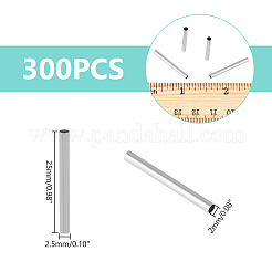 300 шт. трубчатые бусины из нержавеющей стали 304 STAS-UN0056-59