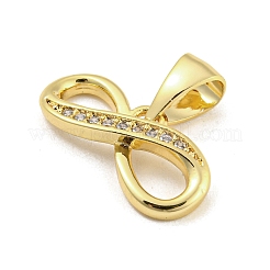 Латунные микропаве прозрачные подвески с фианитом&nbsp;ZIRC-P115-02G