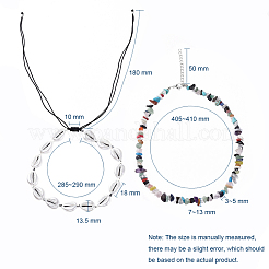 Регулируемые наборы колье из бисера NJEW-JN02660