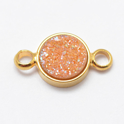 Гальванические соединители из натурального агата друзы&nbsp;G-P321-03G