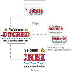 100 шт. бумажная багажная бирка с изображением утки AJEW-CN0003-40E