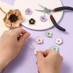 25шт 5 цвета сплава эмалевые подвески&nbsp;ENAM-CJ0003-60