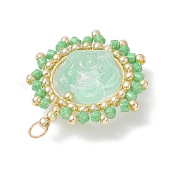 Подвески-цветы из стеклянных бусинок&nbsp;PALLOY-MZ00859-04