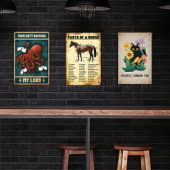 Старинный металлический оловянный знак AJEW-WH0189-052