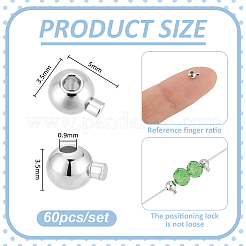 60pcs perles à sertir en laiton&nbsp;KK-PH0015-13P
