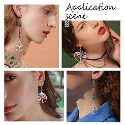 Набор для самостоятельного изготовления сережек-капель из камня «Дерево жизни»&nbsp;DIY-CA0003-64