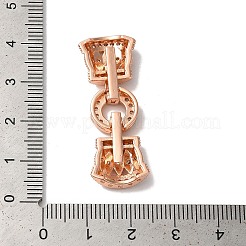 Реечное покрытие латунь микро паве прозрачный кубический цирконий складные застежки&nbsp;KK-F873-23RG