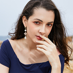 8 шт. латунные подвески-коннекторы с прозрачным кубическим цирконием KK-BBC0014-64