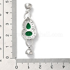 Реечное покрытие латунь микро паве прозрачный кубический цирконий складные застежки KK-E084-05P