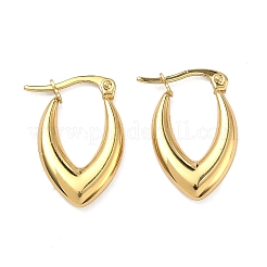 Pendientes de aro de acero inoxidable 201 en forma de V&nbsp;EJEW-D354-07G