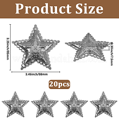 20 шт. железные звездные украшения&nbsp;AJEW-GF0012-61A