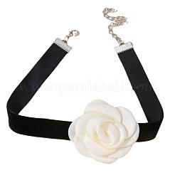 Ожерелья-чокеры из полиэстеровой ленты 3d rose с цепочками на концах из сплава&nbsp;FS-WGA9896-04