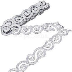 Утюжить/пришить полиэстеровую вышивку «благоприятные облака» кружевной лентой OCOR-WH20020-06C