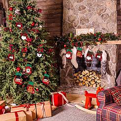 8шт тканевые рождественские чулки наборы JX067A