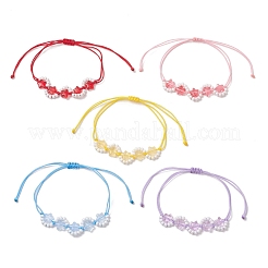 Браслеты из плетеного бисера и стеклянных бусин&nbsp;BJEW-MZ00315