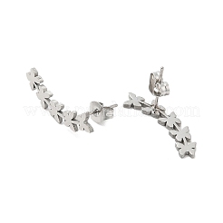 Pendientes de botón de acero inoxidable 304 que no se deslustran&nbsp;EJEW-K285-03P