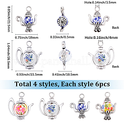24 pz 4 stili pendenti in lega di stile tibetano&nbsp;FIND-SC0023-39