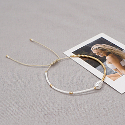 Пластиковые жемчужины и стеклянные бусины плетеные браслеты из бисера для женщин&nbsp;WH4372-4