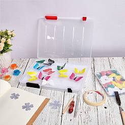 3 шт. 3 цвета портативный прозрачный пластиковый ящик для файлов формата a4 CON-SZ0001-15