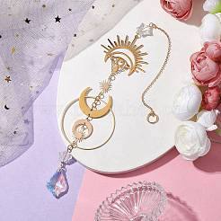 Латунные подвесные украшения в виде лунного глаза HJEW-TA00219