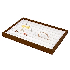 Espositori per anelli in legno rettangolari a 7 slot&nbsp;AJEW-WH0323-07